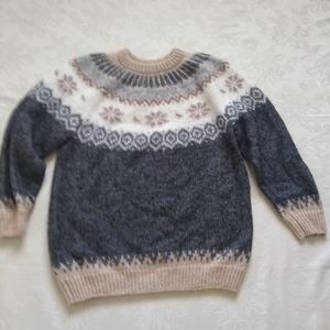 Peru Alpaca fair isle Handmade wool sweater